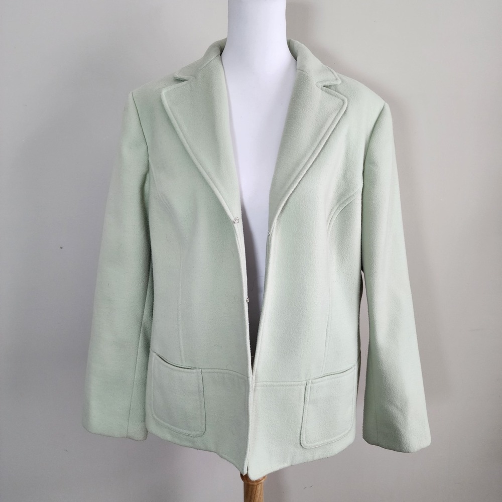 Jones &Co Mint Blazer Womens XL Pastel Pistachio Jacket Formal Event Office Work
